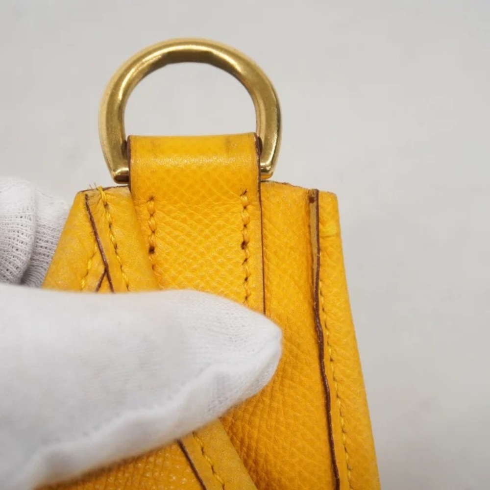 Authentic HERMES EVELYNE GM clemence Jaune Amber yellow crossbody bag - Picture 6 of 16